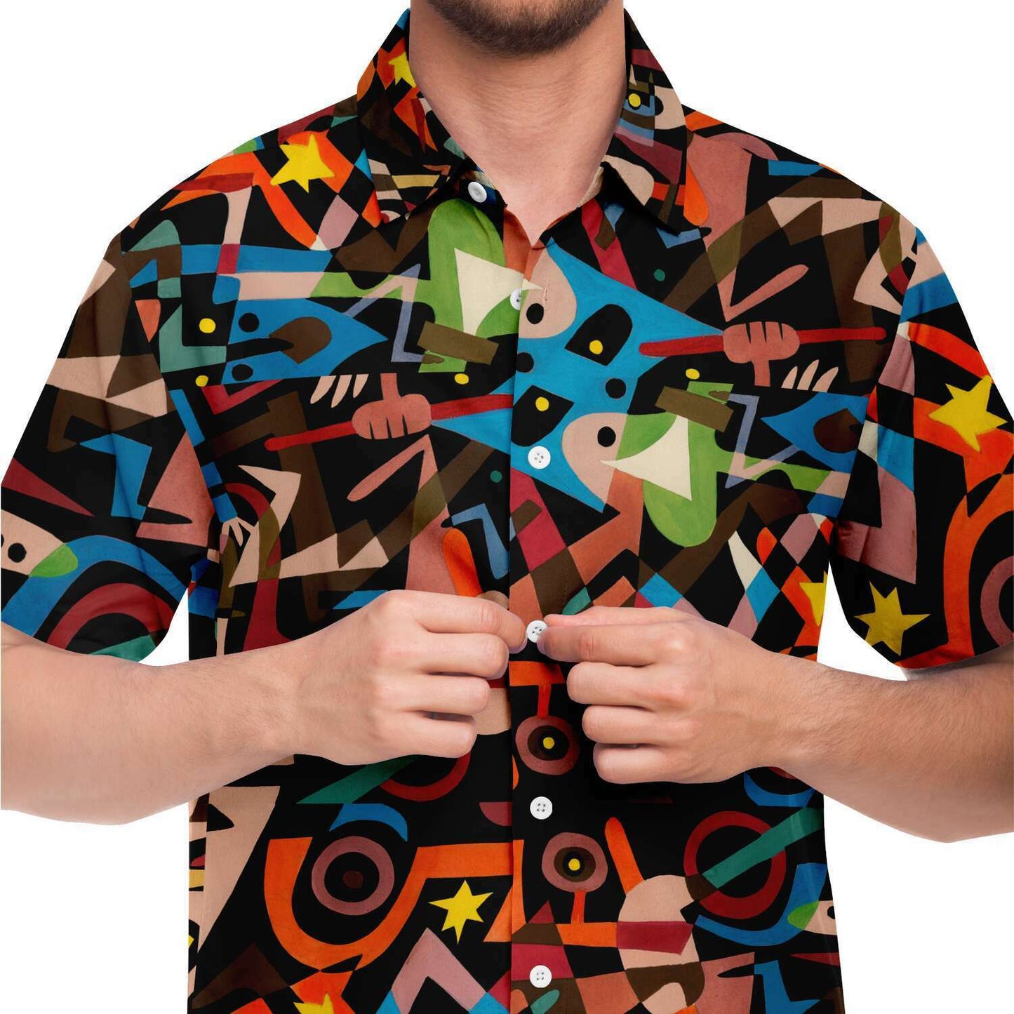 Rock'n'Roll Ruckus Button down Short Sleeve Shirt