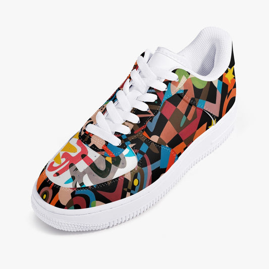 Jim Flora Rock'n'Roll Ruckus low top leather sneakers