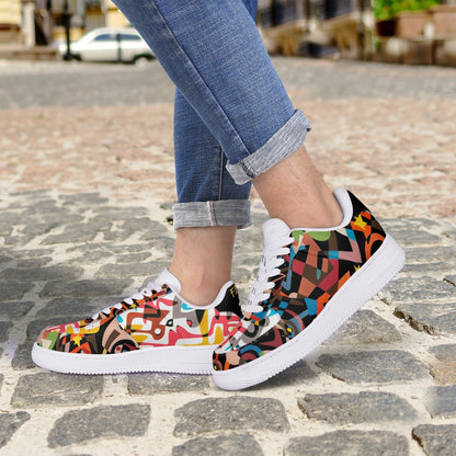 Jim Flora Rock'n'Roll Ruckus low top leather sneakers