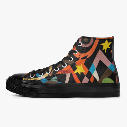 286. New High-Top Canvas Shoes - Black