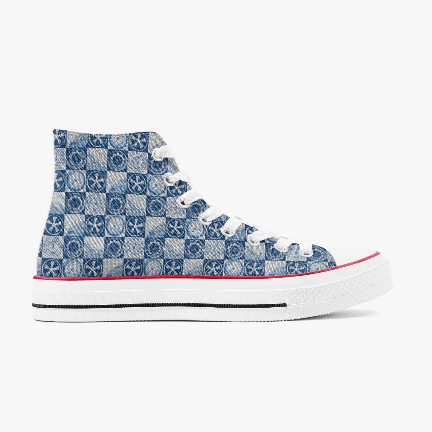 Porsche POP! blue and White High Top Canvas