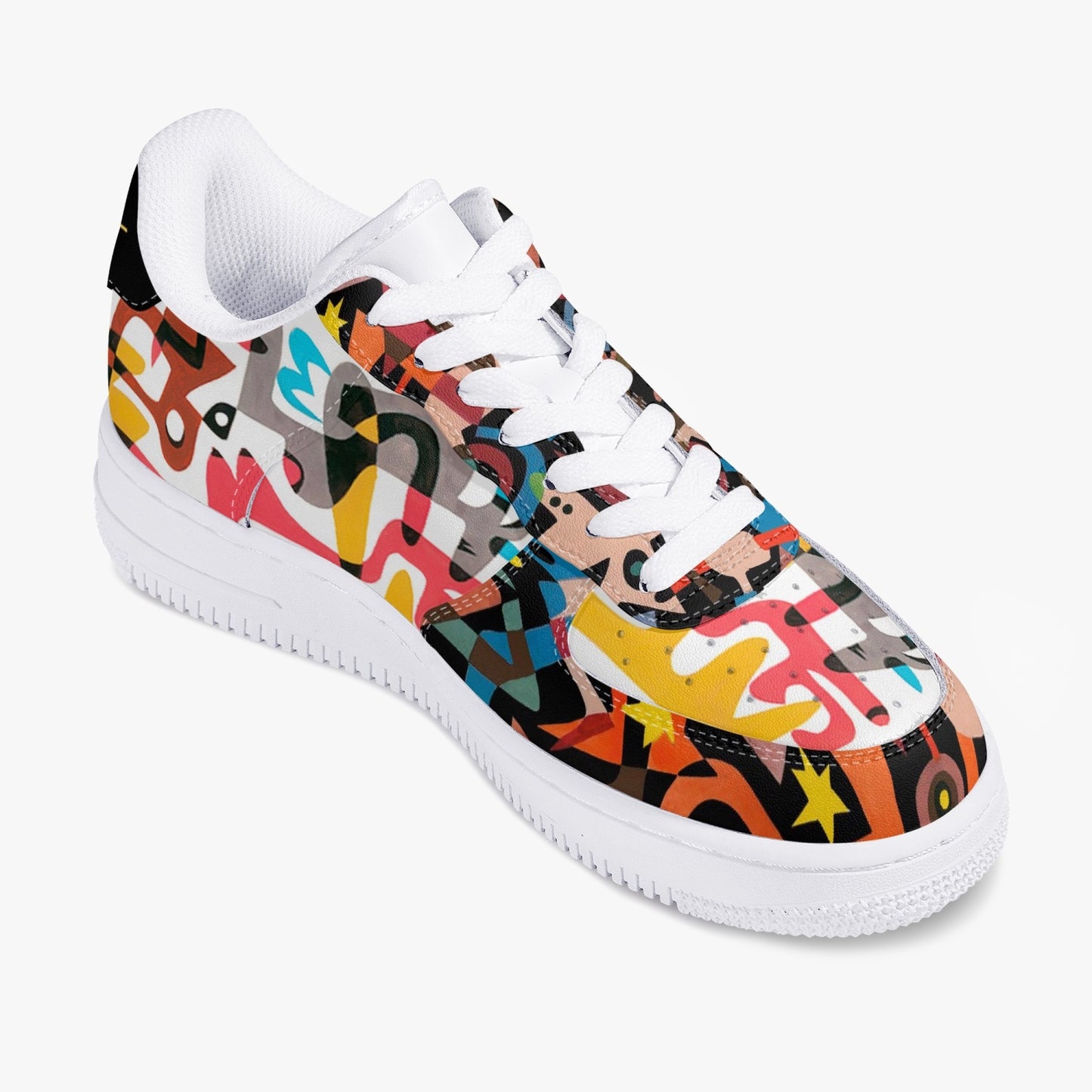 Jim Flora Rock'n'Roll Ruckus low top leather sneakers