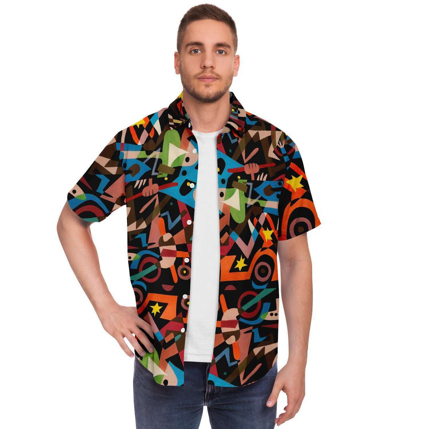 Rock'n'Roll Ruckus Button down Short Sleeve Shirt