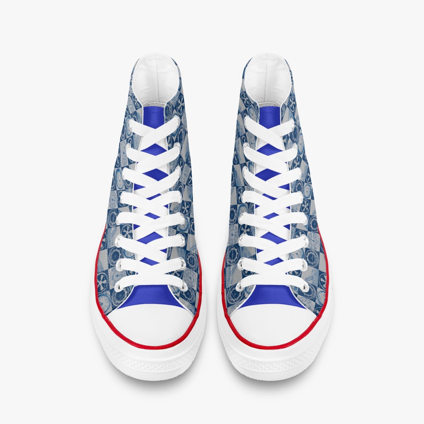 Porsche POP! blue and White High Top Canvas