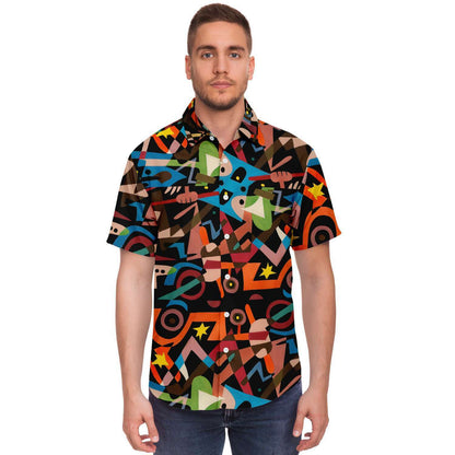 Rock'n'Roll Ruckus Button down Short Sleeve Shirt