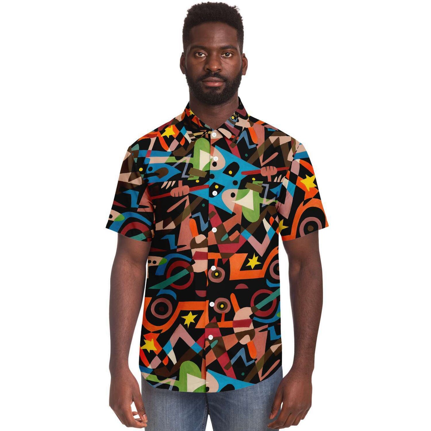 Rock'n'Roll Ruckus Button down Short Sleeve Shirt