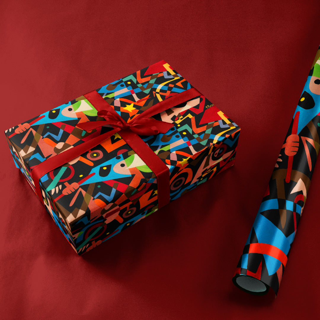 Rock'n'Roll Ruckus Wrapping paper by Jim Flora