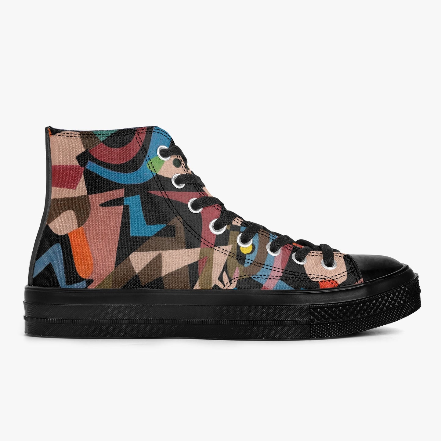 286. New High-Top Canvas Shoes - Black