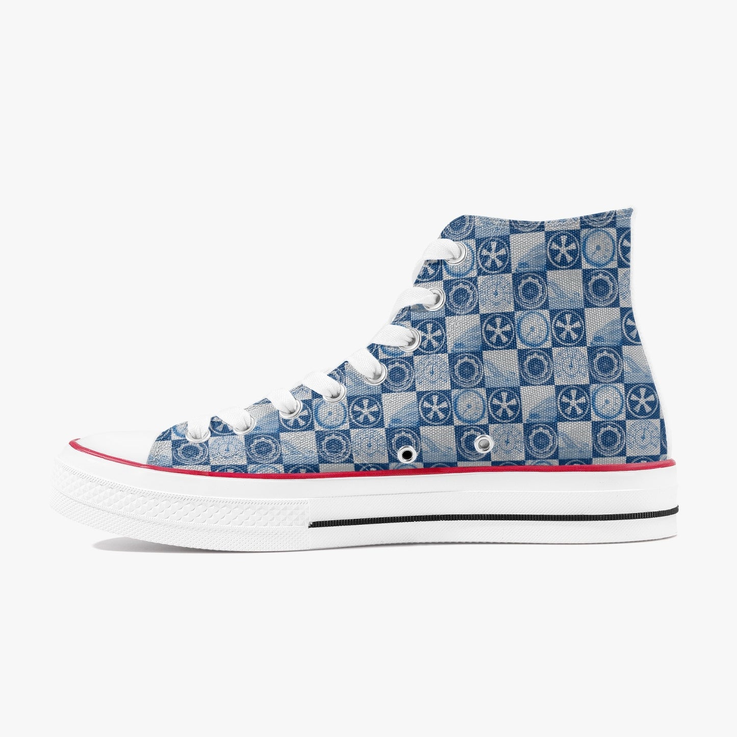 Porsche POP! blue and White High Top Canvas