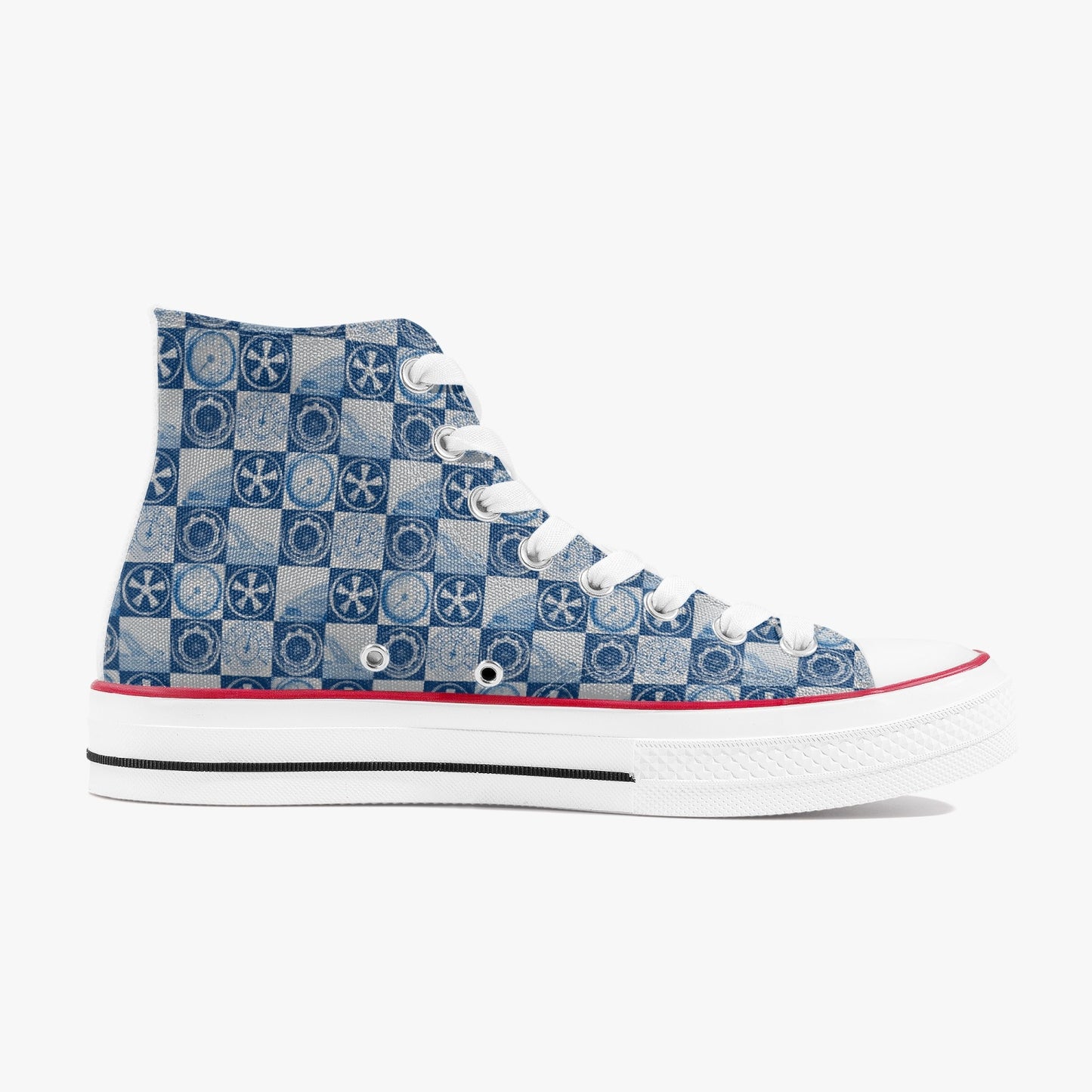 Porsche POP! blue and White High Top Canvas