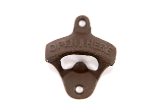 Bartender's Rustic cast iron wall mounted bottle opener