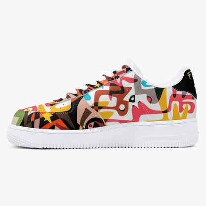 Jim Flora Rock'n'Roll Ruckus low top leather sneakers