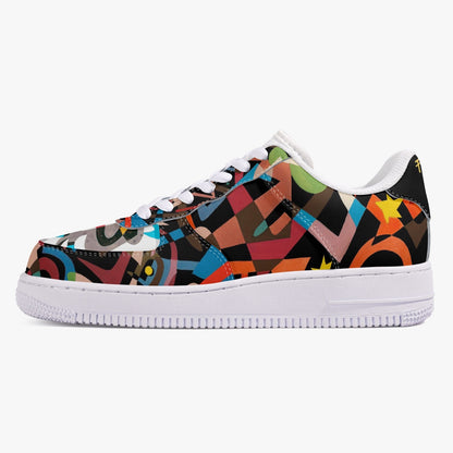 Jim Flora Rock'n'Roll Ruckus low top leather sneakers