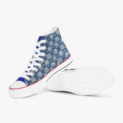Porsche POP! blue and White High Top Canvas