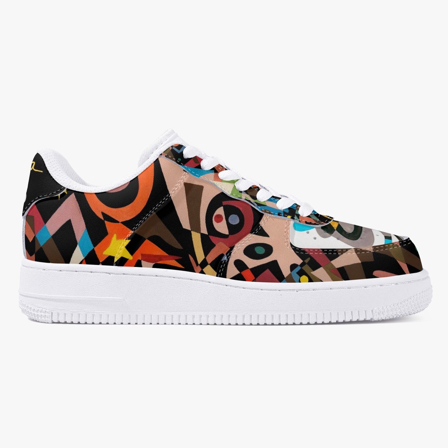 Jim Flora Rock'n'Roll Ruckus low top leather sneakers