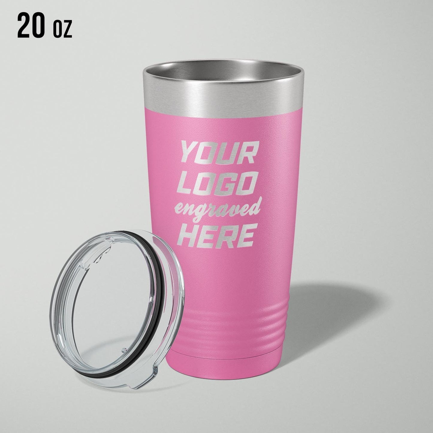 Custom logo stainless vacuum insulated tumbler, 20oz