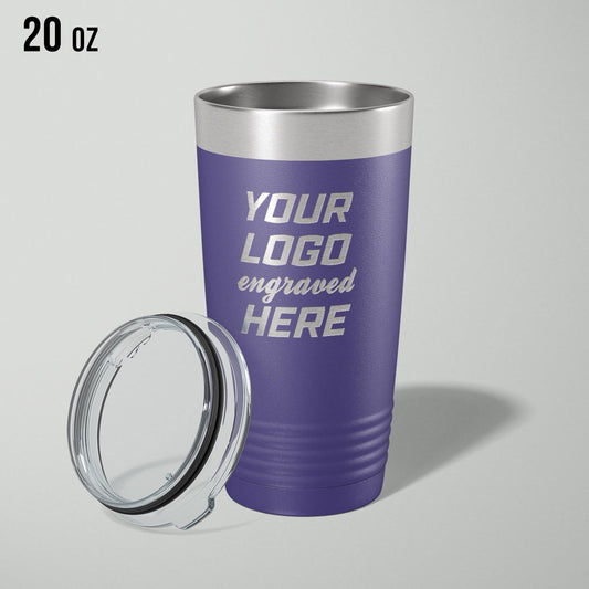 Custom logo stainless vacuum insulated tumbler, 20oz