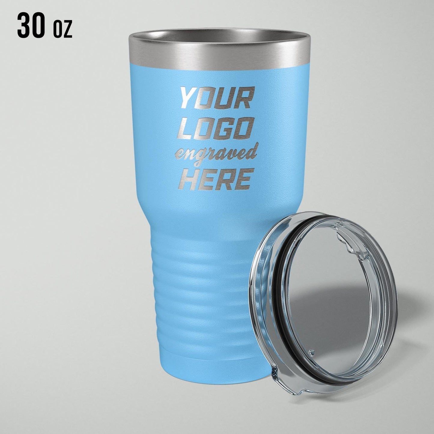 Custom logo stainless vacuum insulated tumbler, 30oz