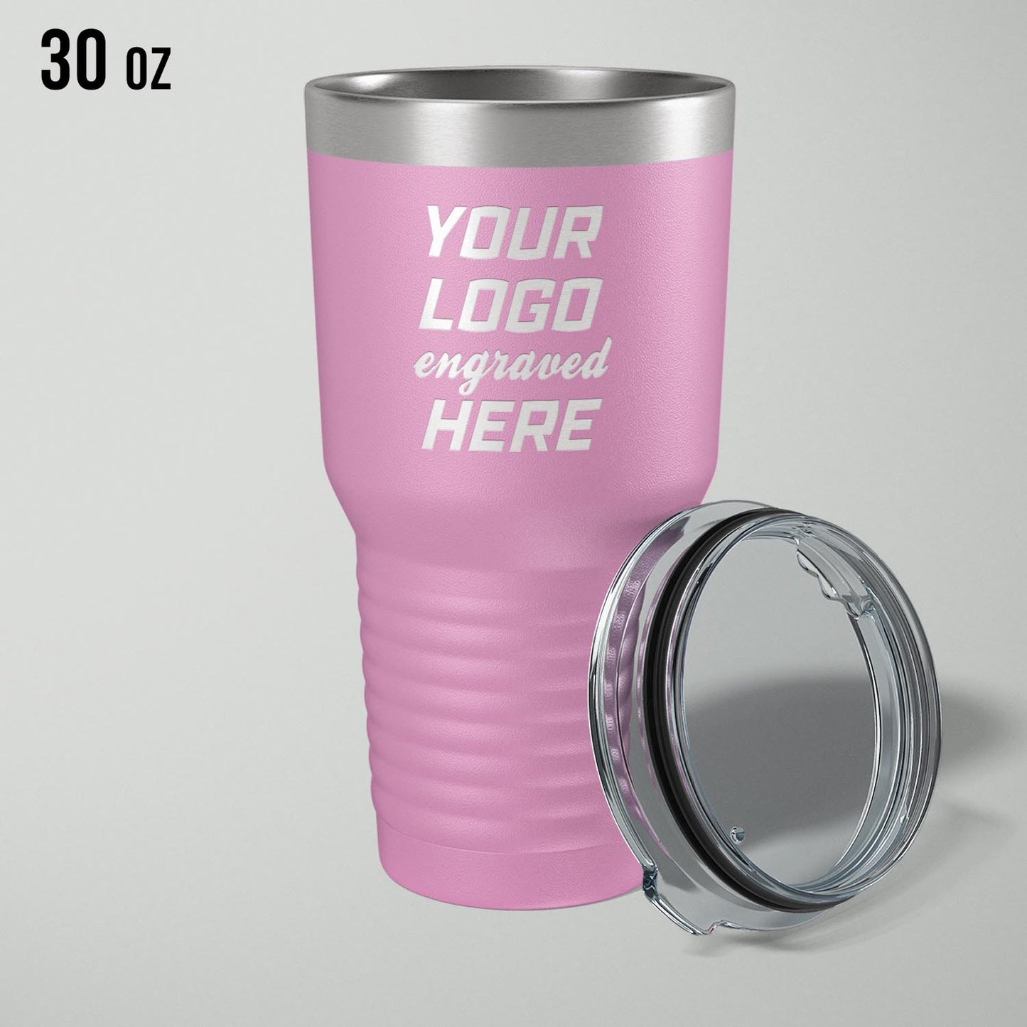 Custom logo stainless vacuum insulated tumbler, 30oz