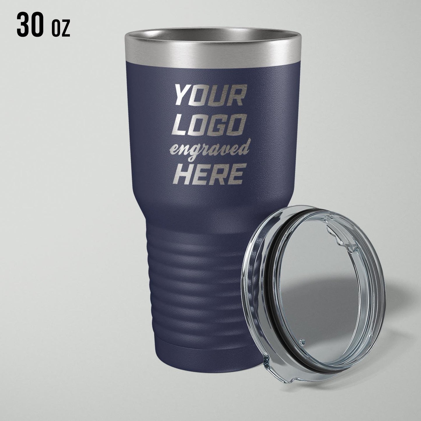 Custom logo stainless vacuum insulated tumbler, 30oz