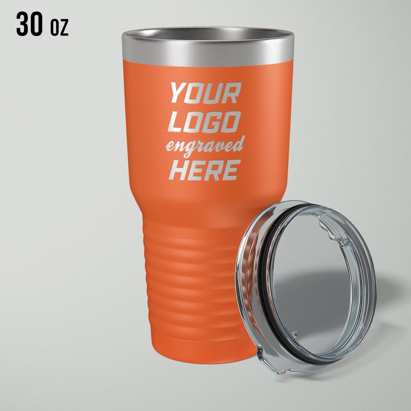 Custom logo stainless vacuum insulated tumbler, 30oz