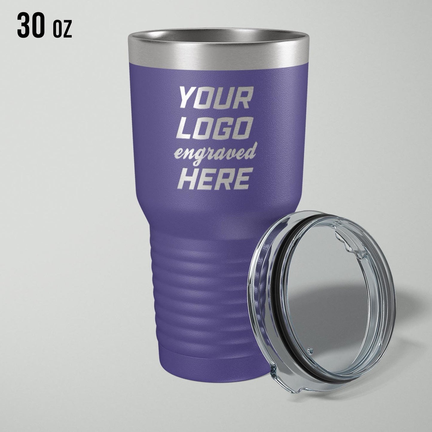 Custom logo stainless vacuum insulated tumbler, 30oz