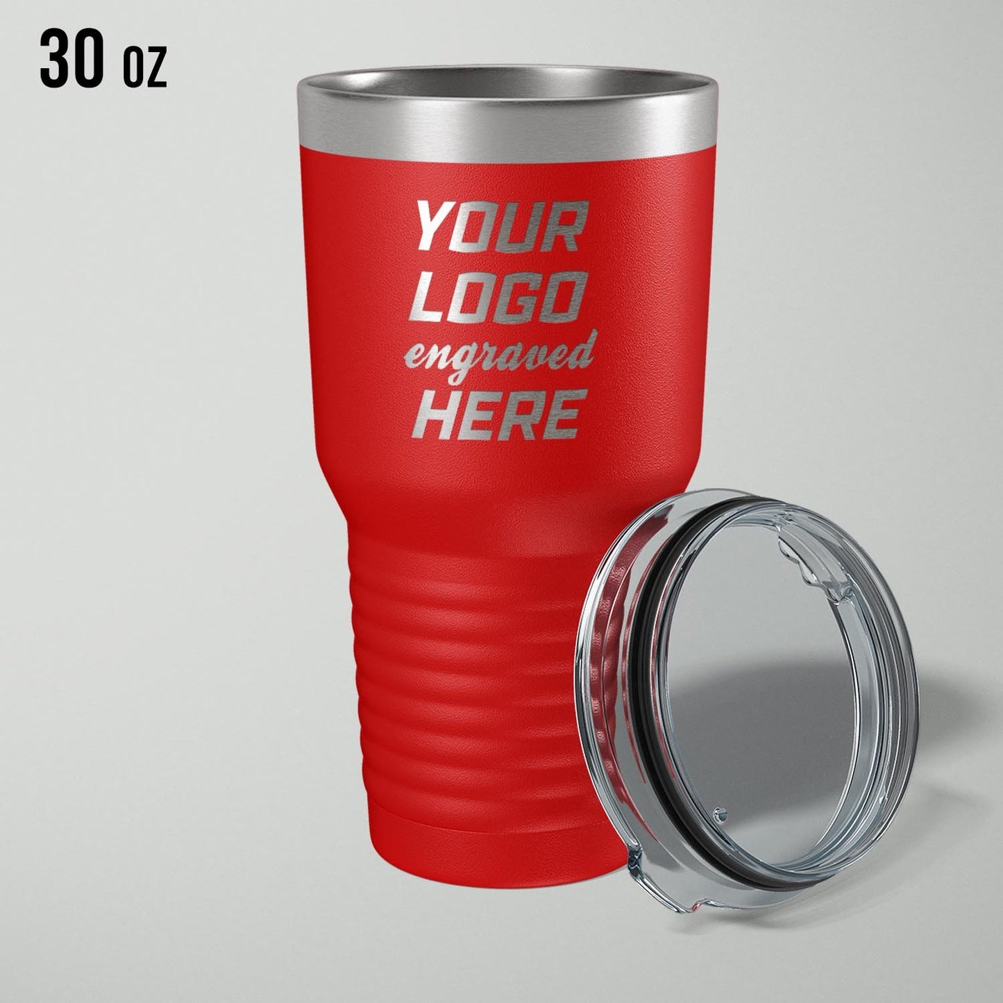 Custom logo stainless vacuum insulated tumbler, 30oz