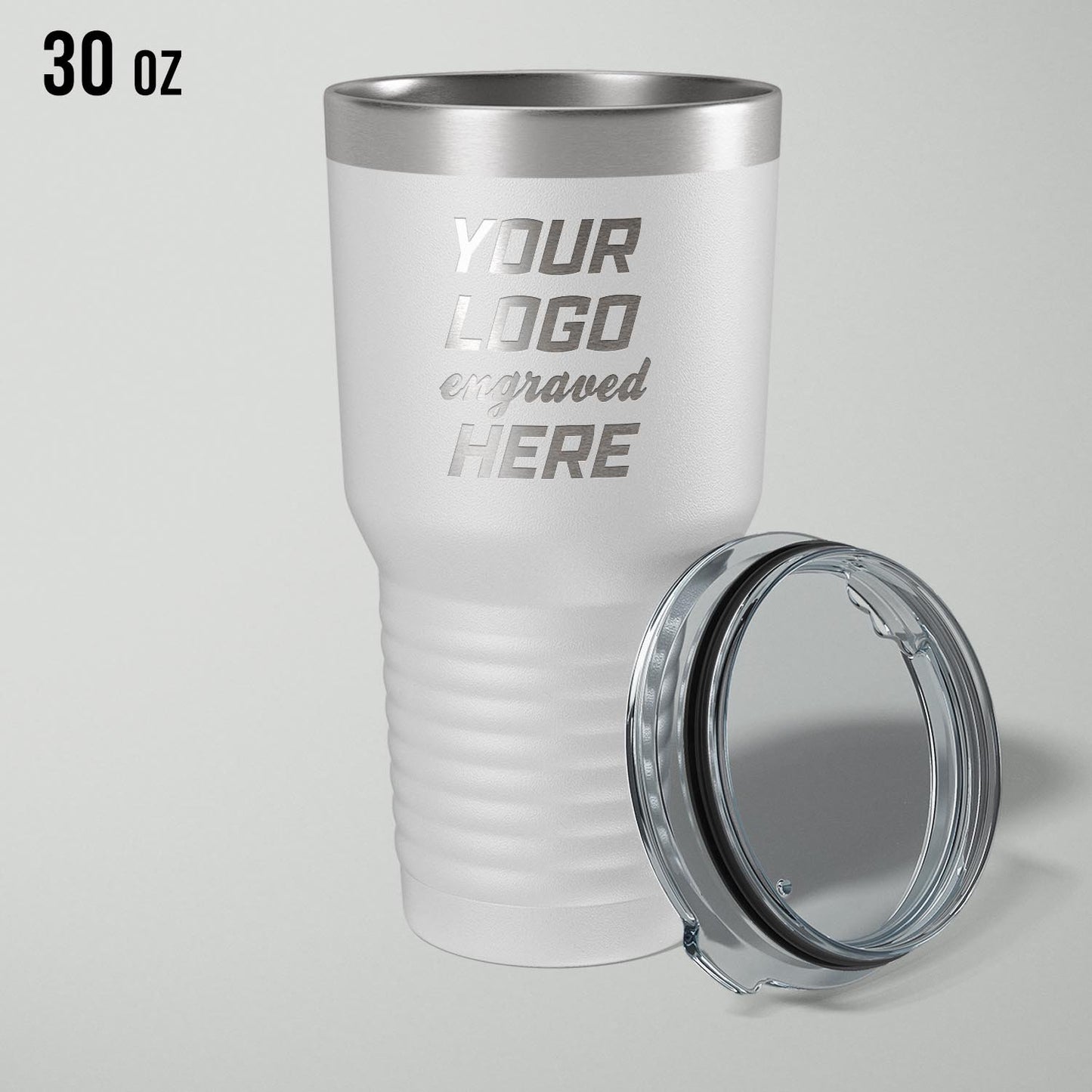 Custom logo stainless vacuum insulated tumbler, 30oz