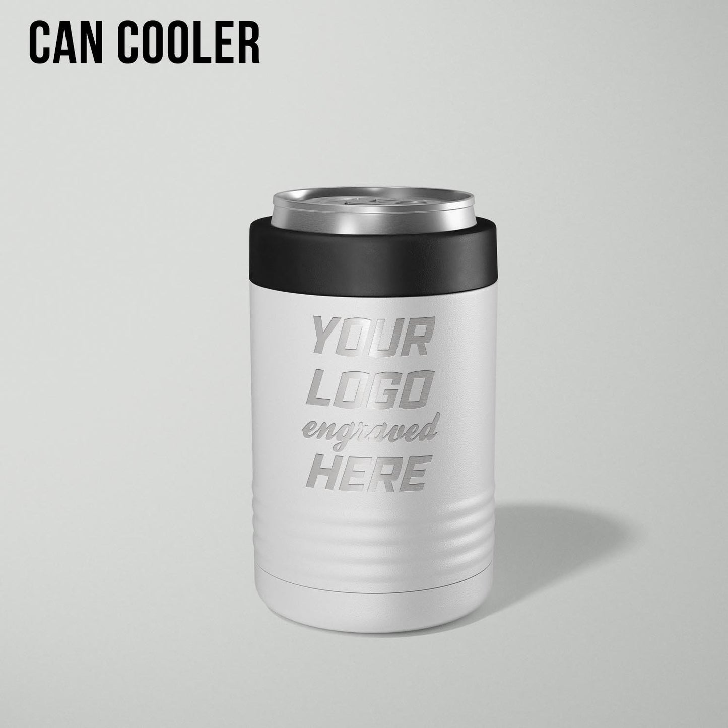 Custom logo stainless vacuum insulated can cooler