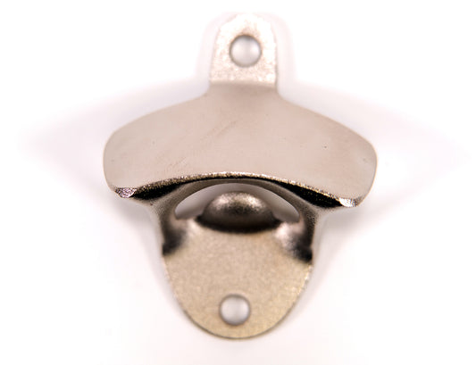 Bartender's Silver finish metal wall mounted bottle opener